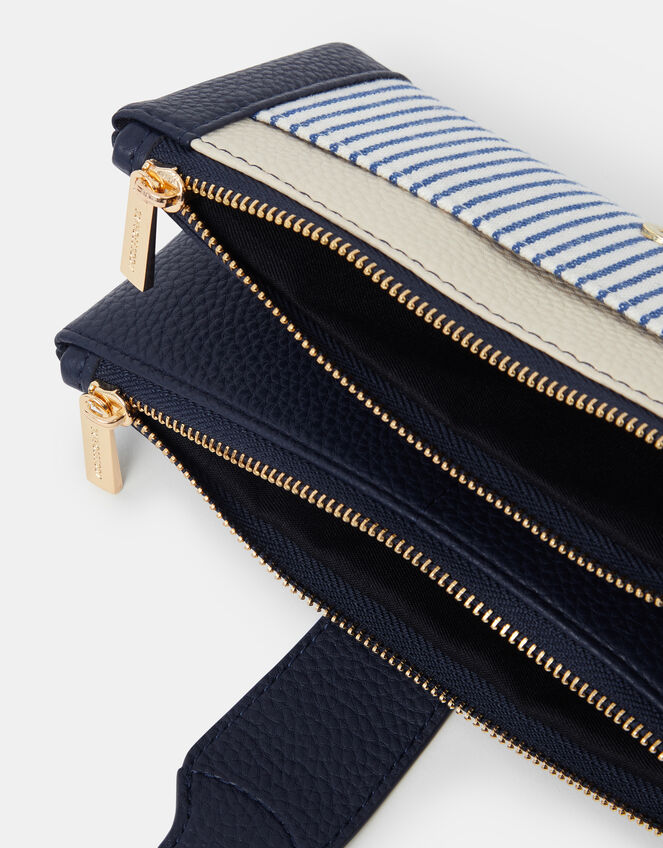 Stripe Buckle Purse, , large