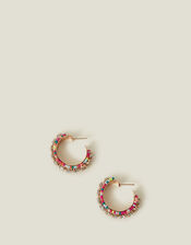 Sparkle Gem Hoop Earrings, , large