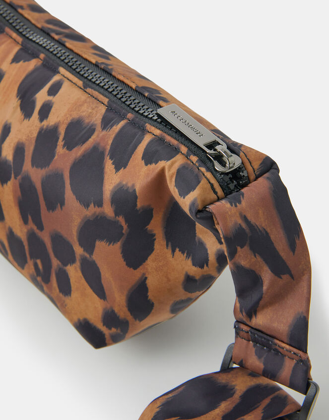 Animal Print Sling Crossbody Bag, , large