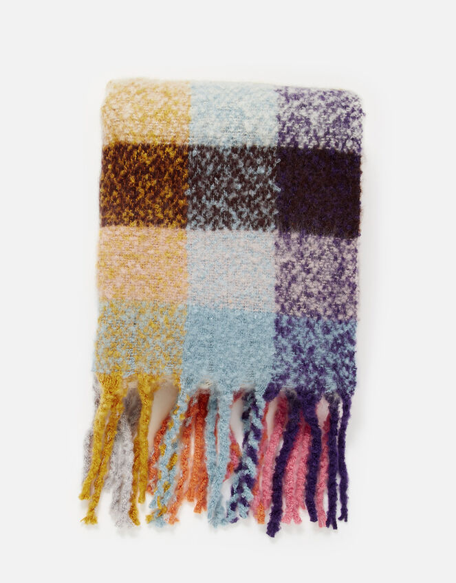 Birdy Fluffy Check Scarf, , large