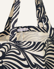 Printed Swirl Shopper Bag, , large