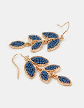 Beaded Leaf Drop Earrings, , large