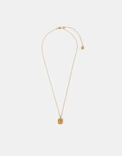 14ct Gold-Plated Initial Tag Pendant Necklace, Gold (GOLD), large