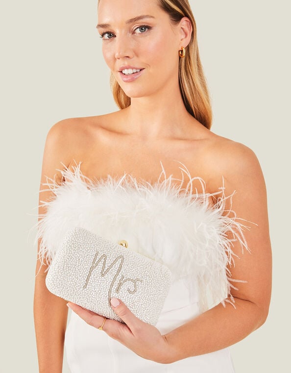 Bridal Mrs Hardcase Clutch Bag, , large
