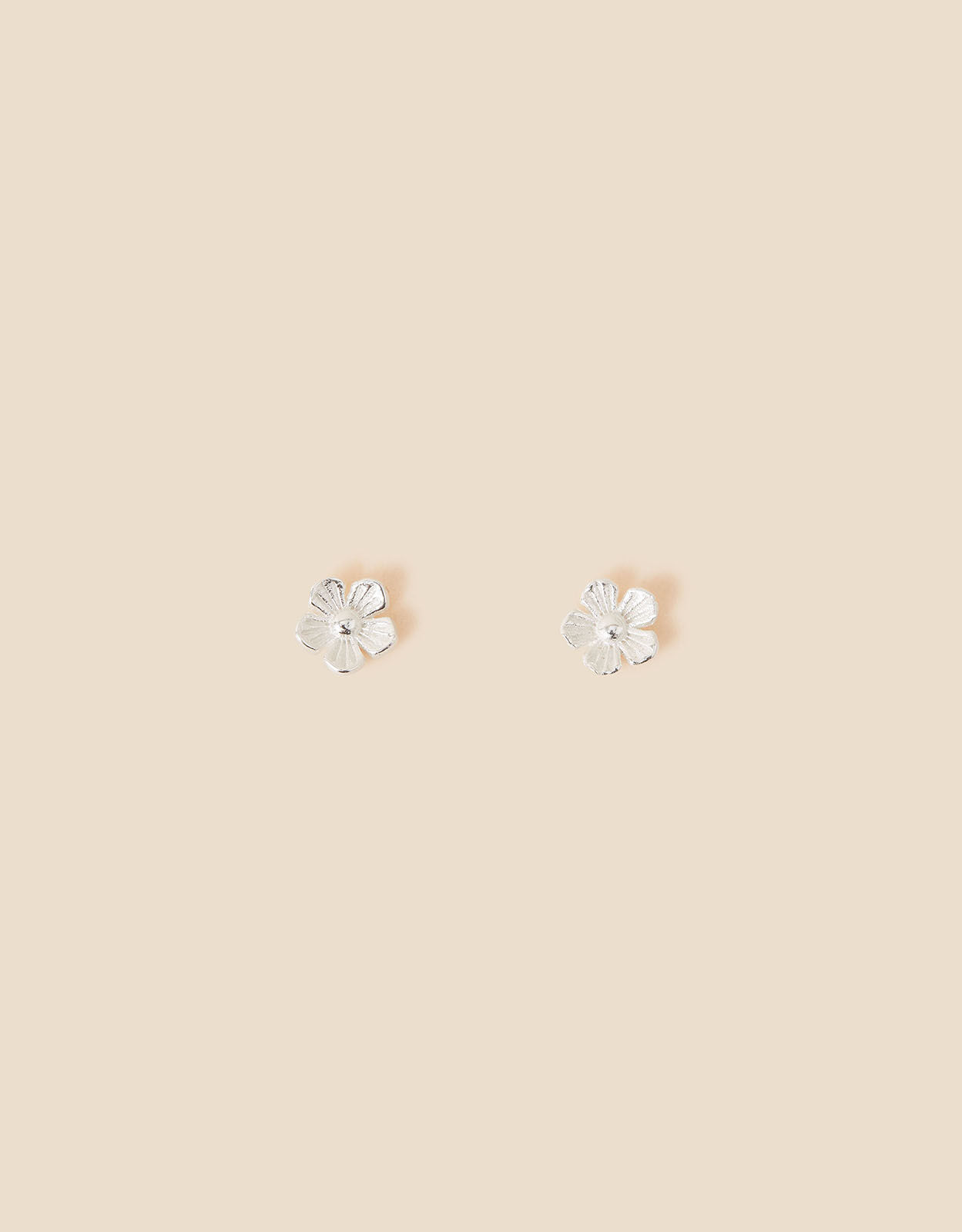 Sterling Silver Flower Stud Earrings | Sterling Silver