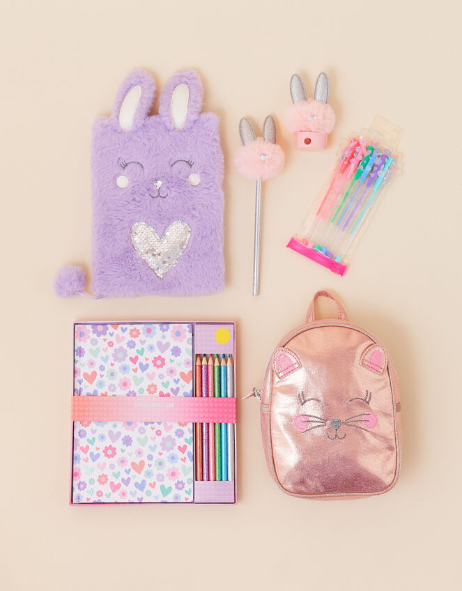 Girls Rabbit Stationery Set, , large