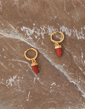 14ct Gold-Plated Jasper Shard Earrings, , large