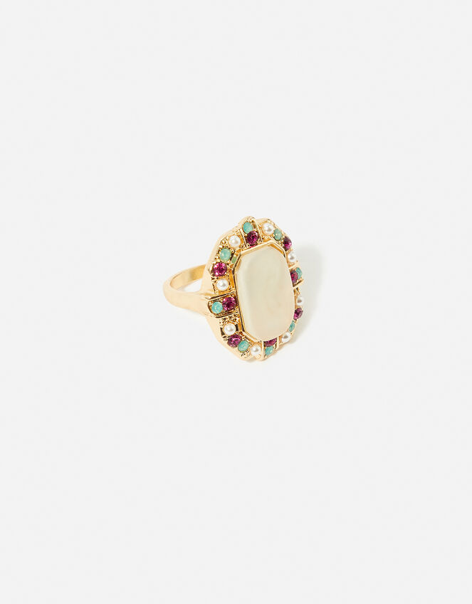 Romantic Ramble Statement Stone Ring, Multi (PASTEL-MULTI), large