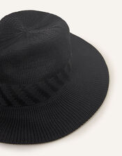 Packable Fedora Hat, Black (BLACK), large