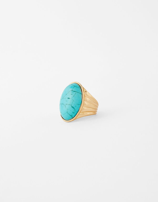 Statement Turquoise Ring, Blue (TURQUOISE), large