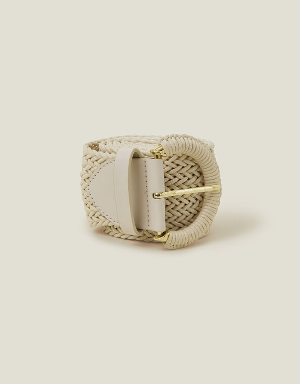 Large Buckle Belt, Cream (CREAM), large