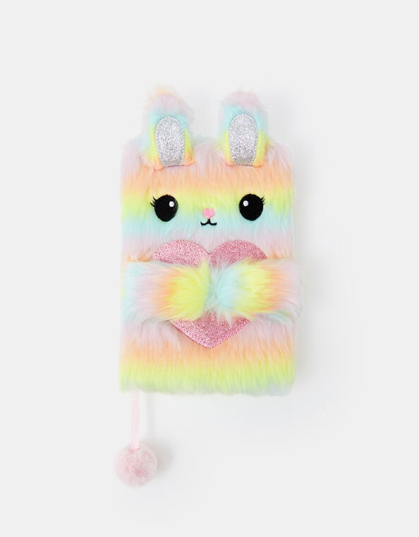 Girls Ombr&eacute; Fluffy Bunny A5 Notebook, , large