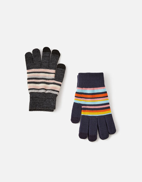 Stripe Touchscreen Gloves Set of Two, , large