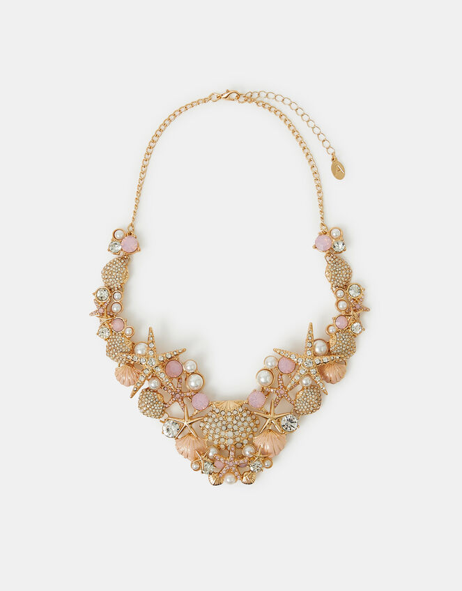 Statement Seashell Necklace, , large