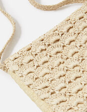 Rae Scallop Cross-Body Bag, Natural (NATURAL), large