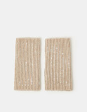 Sequin Knitted Wrist Warmers, , large