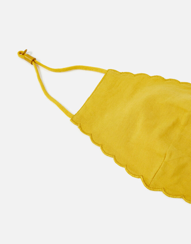 Scallop Edge Face Covering, Yellow (YELLOW), large