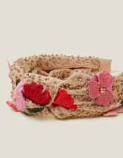 Girls Flower Embellished Headband, , large