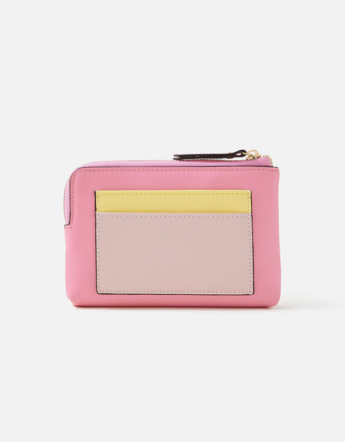 Colour Block Coin Purse, Pink (PINK), large