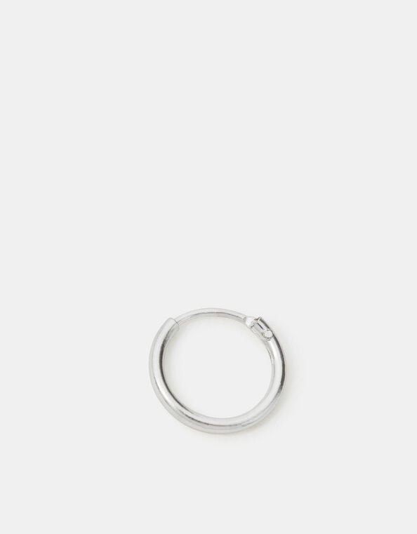 Single Sterling Silver Mini Hoop Earring, , large