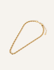 Stainless Steel Twisted Chain Necklace, , large