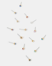 15-Pack Gemstone Stud Earrings, , large