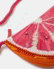 Beaded Grapefruit Crossbody Bag, , large