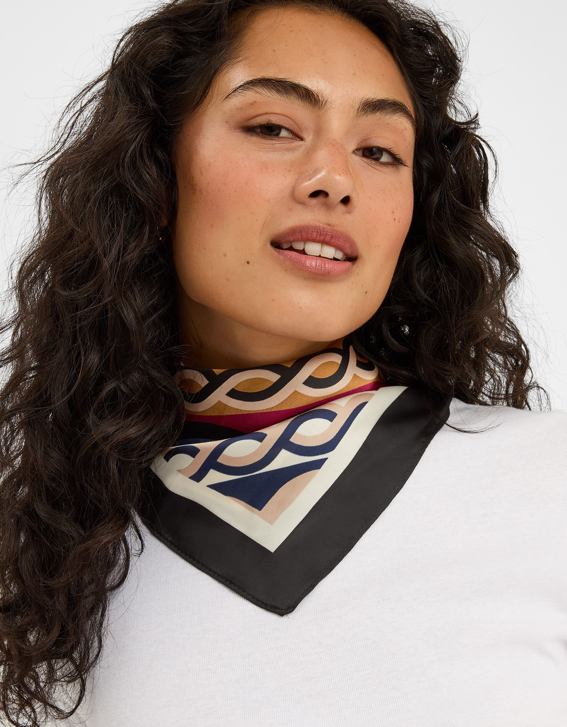 Chain Square Satin Scarf | Scarves | Accessorize UK