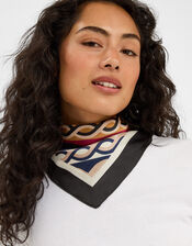 Chain Square Satin Scarf, , large