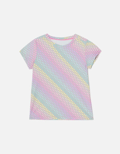 Girls Star Print T-Shirt Multi, Multi (BRIGHTS-MULTI), large