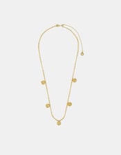 14ct Gold-Plated Coin Charm Necklace, , large