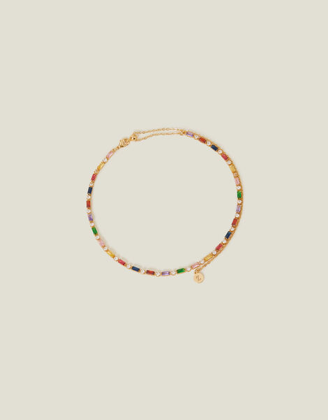 14ct Gold-Plated Gem Necklace, , large