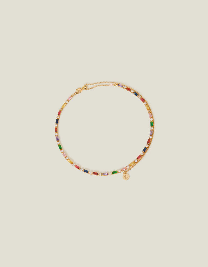 14ct Gold-Plated Gem Necklace, , large