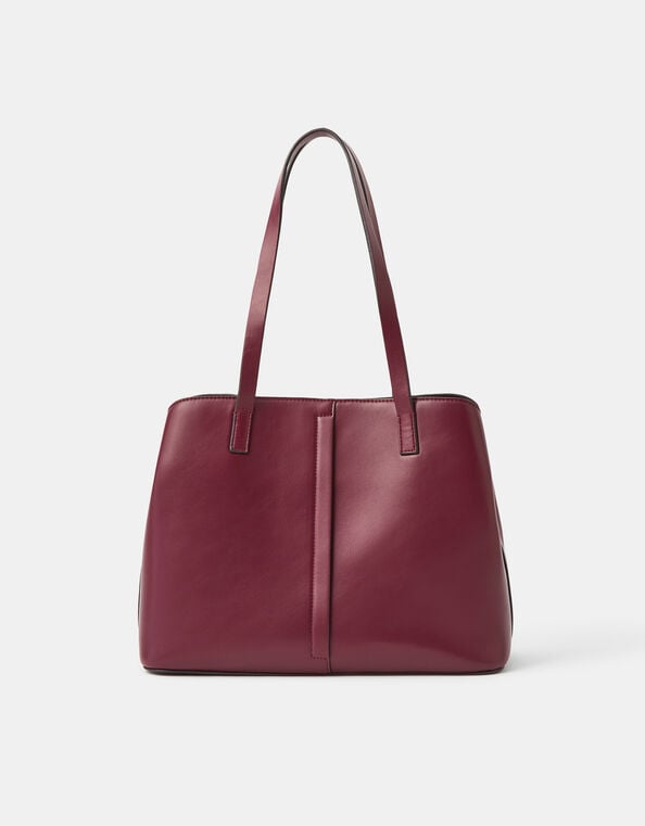 Webbing Strap Shoulder Bag , Red (BURGUNDY), large