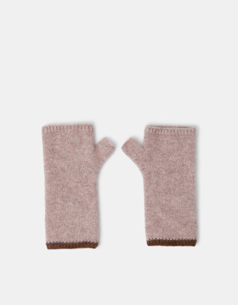 Wool & Cashmere Blend Wrist Warmers, Camel (OATMEAL), large