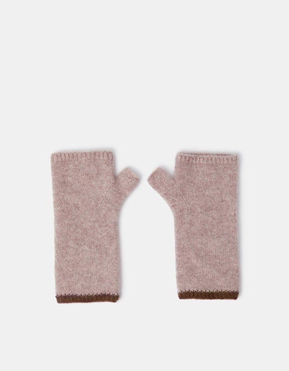 Wool & Cashmere Blend Wrist Warmers, Camel (OATMEAL), large