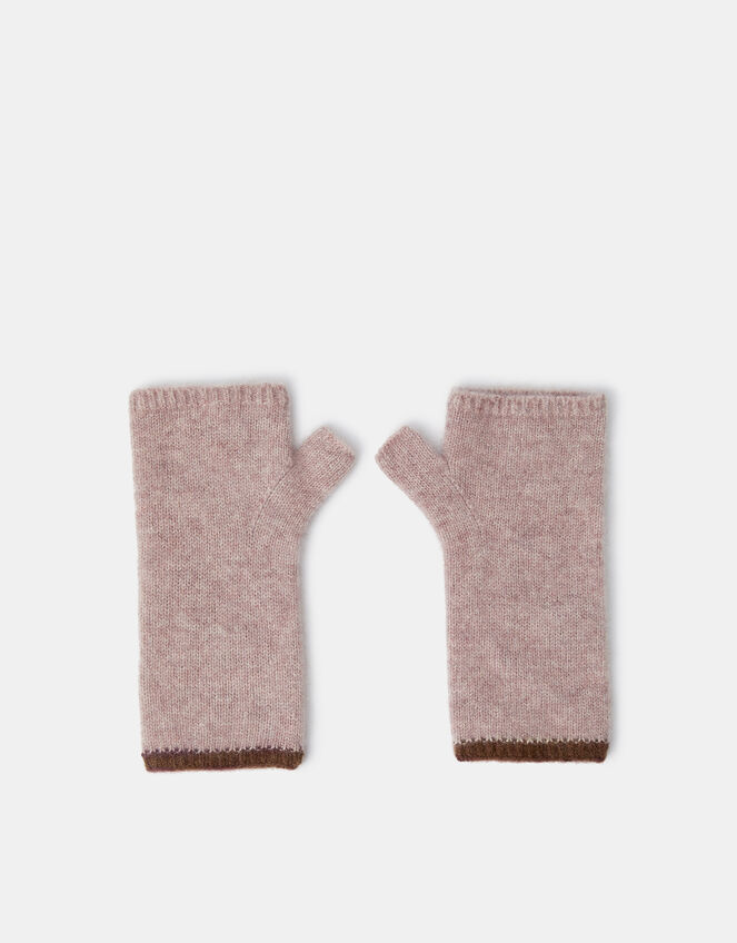 Wool & Cashmere Blend Wrist Warmers, Camel (OATMEAL), large
