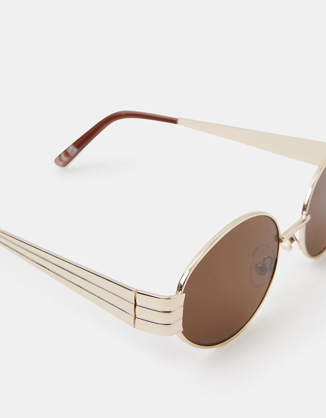 Oval Metal Sunglasses, , large