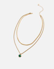 Mixed Chain Enamel Pendant Layered Necklace, , large