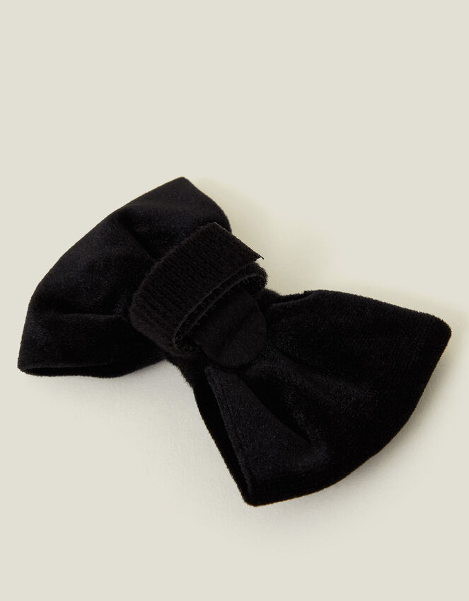 Cocopup London Dogs Velvet Bow Tie Black, , large