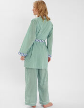 Dandelion Stripe Short Robe, Green (GREEN), large