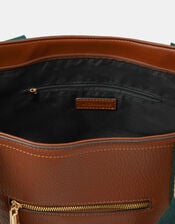Webbing Strap Tote Bag, Tan (TAN), large