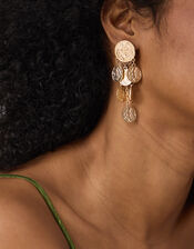 Statement Coin Drop Earrings, , large