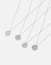 Platinum-Plated Zodiac Pendant Necklace, Silver (SILVER), large