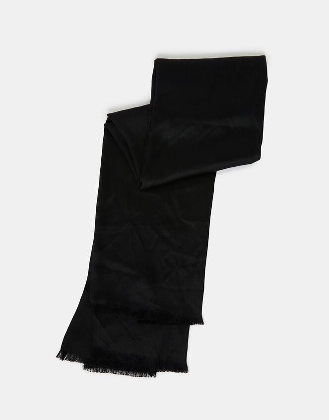 Plain Woven Stole, Black (BLACK), large