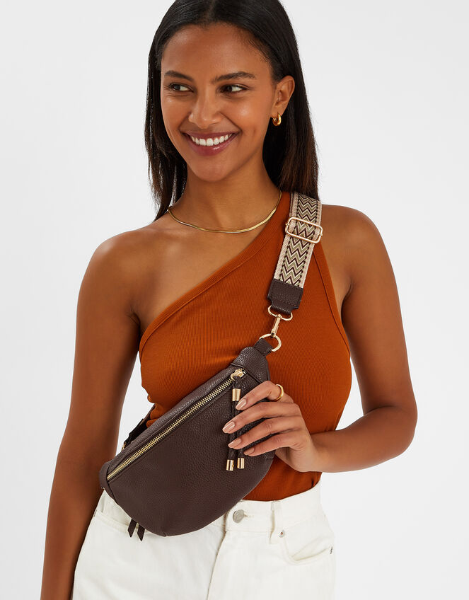 Sling Bum Bag, Brown (CHOCOLATE), large