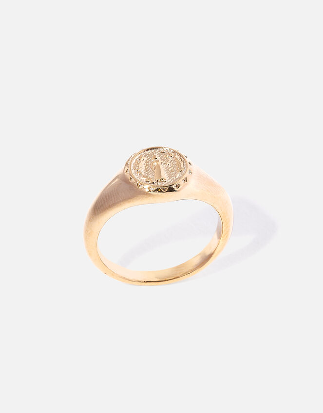 Gold-Plated Heirloom Signet Ring, Gold (GOLD), large