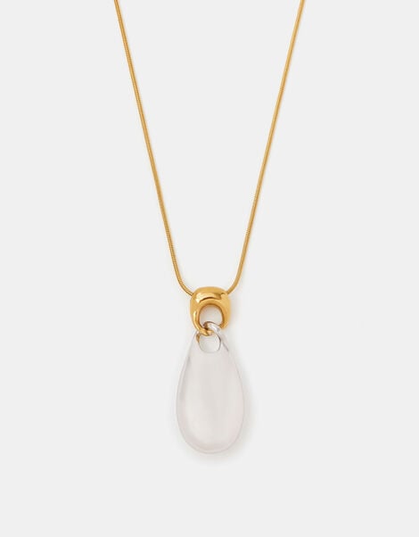Stainless Steel Mixed Metal Pendant Necklace, , large