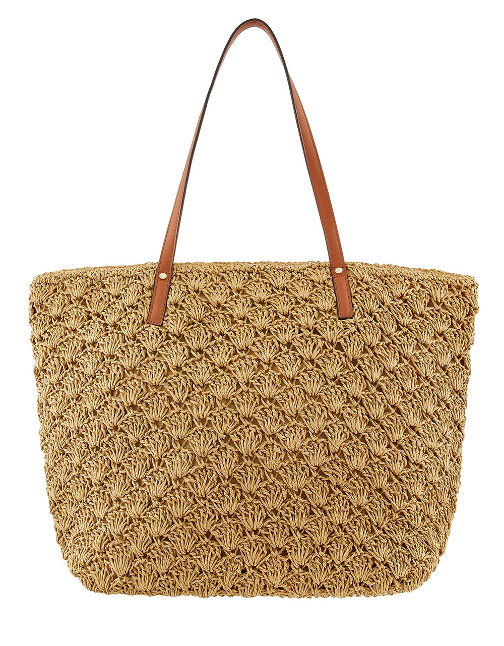 Raffia Shopper Bag with Colourful Strap Beach bags Accessorize UK