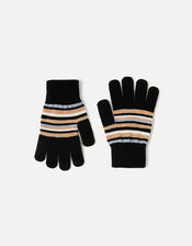 Stripe Super-Stretchy Touchscreen Gloves, , large